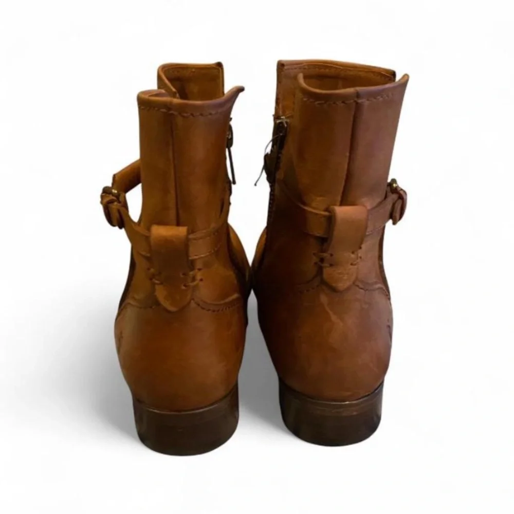Frye Tan Leather Ankle Booties - Picture 4 of 7